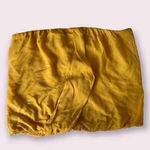 Alice + Olivia Yellow Silk strapless Crop Top Small